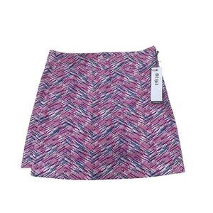 Ladies Lija Pink/Purple/White Matchstick Pattern Golf/Tennis Skort Size 10